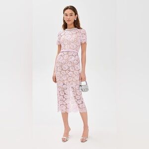 Brand new with tags - Self-Portrait Lilac Lace Midi Dress small